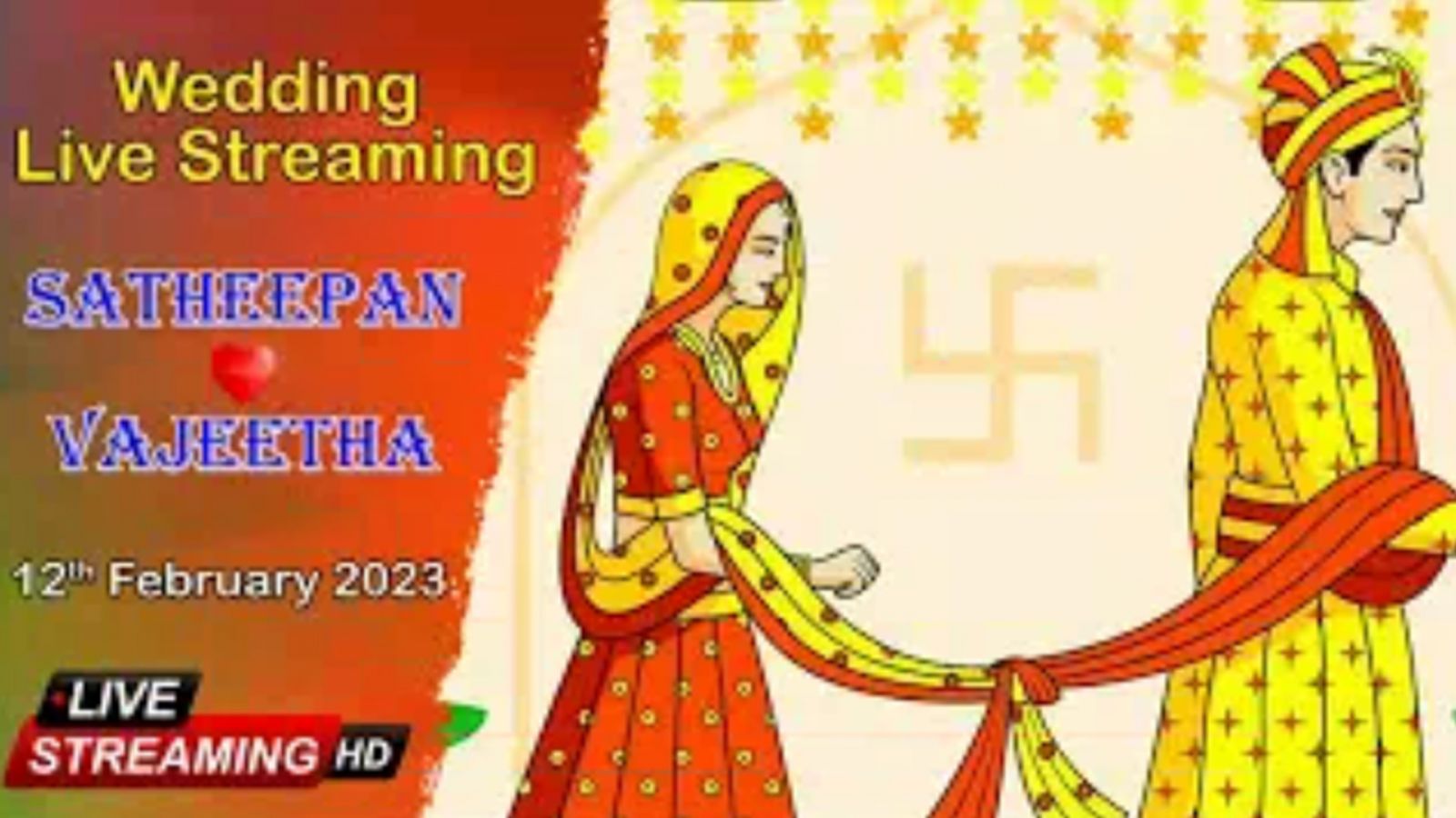 live Album Satheepan + Vajeetha Wedding Live Streaming 12.02.2023